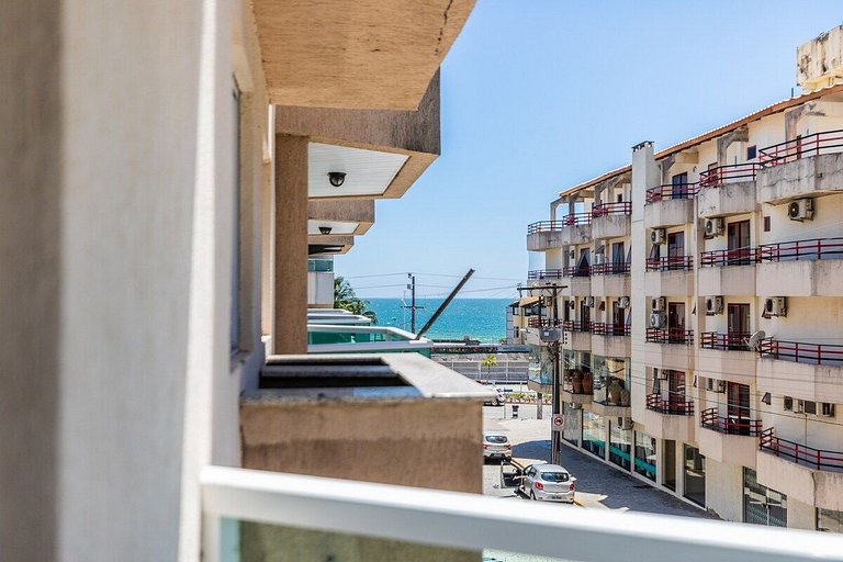 103 Varanda vista mar - 80m da praia - até 10p