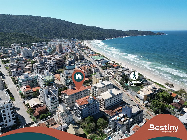 103 Varanda vista mar - 80m da praia - até 10p