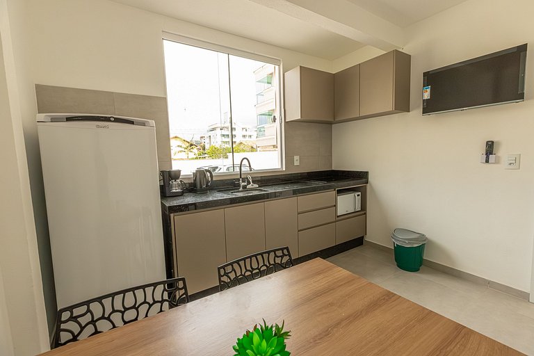 Apto novo! 2 quartos. Econômico e organizado! G02